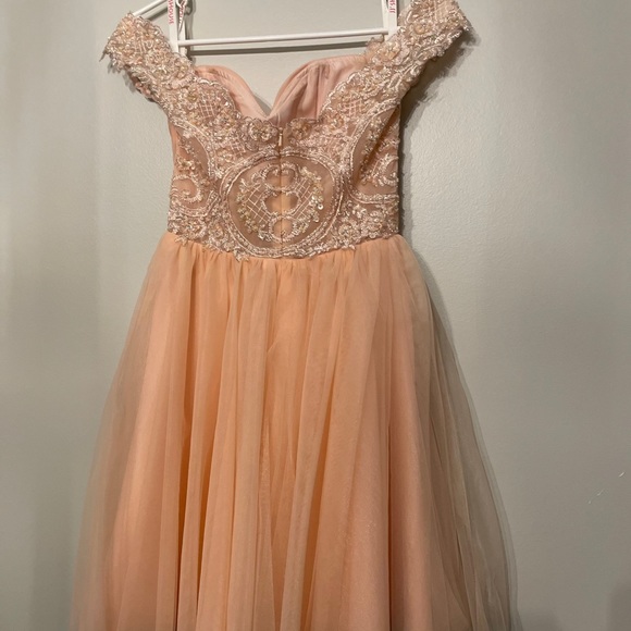 blush beaded fit and flare dress👗🤩 - Picture 4 of 5